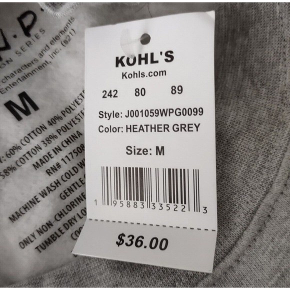 Friends Cropped Sweatshirt Womens Medium Kohls Gray - Picture 4 of 6